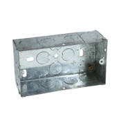 AXIOM   METAL TWIN SOCKET BOX 35MM PACK OF 5