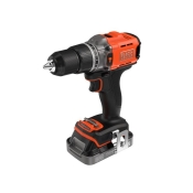 B/DECKER 18V HAMMER DRILL 1 X 2AH BATT, KITBOX