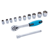 B/SPOT   SOCKET SET 12PC 3/8SD             01502