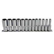 B/SPOT   SOCKET SET 13PC DEEP MM 3/8SQDR   01542