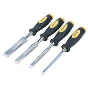 B/SPOT  CHISEL SET DOUBLE COLOUR HANDLE 4PC