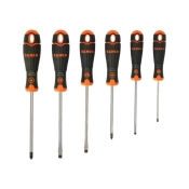 BAHCO   6PC SCREWDRIVER SET SLOTTED/POZI