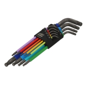 BAHCO   COLOURED HEX KEYS 9PC 1.5-10MM