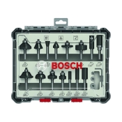 BOSCH   RB SET 15PC MIXED 1/4IN SHANK SET