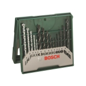 BOSCH   15PC MIXED MINI X-LINE DRILL SET