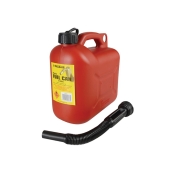 S STYLE  PETROL CAN AND SPOUT 5L LEADED RED