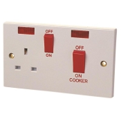 DENCON  D/POLE SWITCH 45A  13A SWITCHED SOCKET
