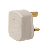 DENCON  13A 3 PIN RUBBER PLUG WHITE