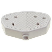 DENCON  RUBBER TRAILING SOCKETS 2 GANG WHITE