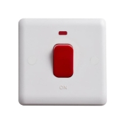 DETA    50A DP SWITCH WITH RED ROCKER & NEON