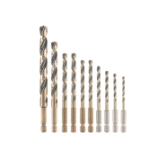 DEWALT  10PCS BLACK AND GOLD HEX DRILL BIT SET