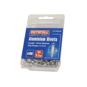 FAI/FULL ALUMINIUM RIVETS (100)  3MM MEDIUM