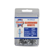 FAI/FULL ALUMINIUM RIVETS (50)   4MM LONG