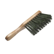 FAI/FULL HAND BRUSH STIFF GREEN PVC 11IN