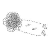 FAI/FULL BRASS BALL CHAIN KIT 1M NICKEL PLATED