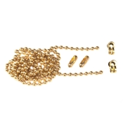FAI/FULL BRASS BALL CHAIN KIT 1M POLISH- BRASS