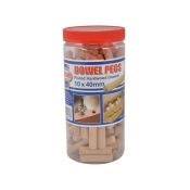 FAI/FULL WOOD DOWELS FLUTED 40 X 10MM (TUB 100)