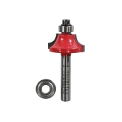 FAI/FULL ROUTER BIT TC 6.3MM OVOLO ROUNDING OVER