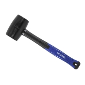 FAI/FULL BLACK RUBBER MALLET 16OZ F/G HANDLE