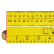 FAI/FULL FOLDING RULE YELLOW ABS PLASTIC 1 METRE