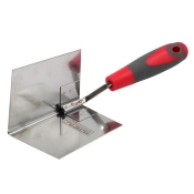 FAI/FULL SOFT GRIP CORNER TROWEL S/S 4X3X3 INT