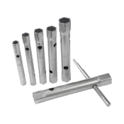 FAI/FULL BOX SPANNER SET 6PC 8-19MM + TOMMY BAR