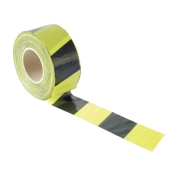 FAI/FULL BARRIER TAPE 70MM X 500M BLACK/YELLOW