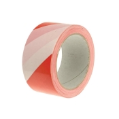 FAI/FULL HAZARD WARNING SAFETY TAPE RED/WHITE EC