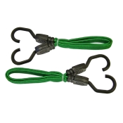 FAI/FULL FLAT BUNGEE CORDS (2) 24IN RACING GREEN