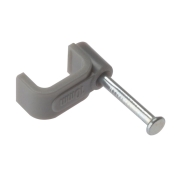 F/FIX   CABLE CLIP FLAT GREY 1.50MM BOX100