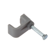 F/FIX   CABLE CLIP FLAT GREY 4.00MM BOX100