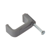 F/FIX   CABLE CLIP FLAT GREY 6.00MM BOX100