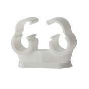 F/FIX   PIPE CLIP DOUBLE CLIPLOCK 15MM BOX50