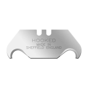 Double sided hook blade 2 notch trimming utility blade