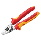 KNIPEX  CABLE SHEARS - RETURN SPRING 165MM VDE
