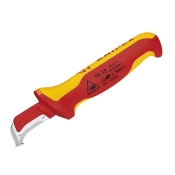 KNIPEX  VDE STRIPPING KNIFE 180MM WITH GUIDE