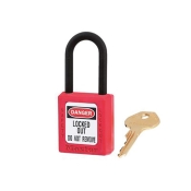 M/LOCK  LOCKOUT PADLOCK - PLASTIC SHACKLE 406RED