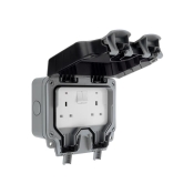 M/PLUG  IP66 WP DOUBLE SWITCHED 13A POWER SOCKET