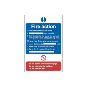 SCAN    FIRE ACTION PROCEDURE 200 X 300MM