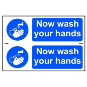 SCAN    SIGN NOW WASH YOUR HANDS 200MM X 300MM