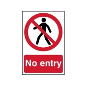 SCAN    SIGN NO ENTRY 200MM X 300MM
