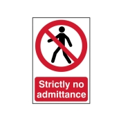 SCAN    SIGN STRICTLY NO ADMITTANCE 200 X 300MM