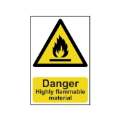 SCAN    SIGN DANGER HIGHLY FLAMMABLE MATERIAL