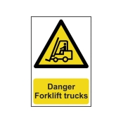 SCAN    SIGN DANGER FORKLIFT TRUCKS 200 X 300MM