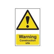 SCAN    SIGN WARNING CONSTRUCTION SITE 200X300MM