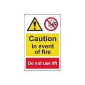 SCAN    CAUTION EVENT OF FIRE DO NOT USE LIFT