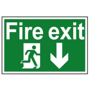 SCAN    SIGN FIRE EXIT RUNNING MAN ARROW DOWN