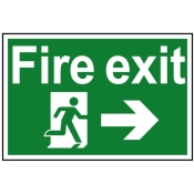 SCAN    SIGN FIRE EXIT RUNNING MAN ARROW RIGHT