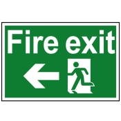 SCAN    SIGN FIRE EXIT RUNNING MAN ARROW LEFT