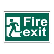 SCAN    FIRE EXIT MAN RUNNING LEFT 300 X 200MM